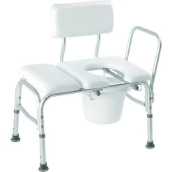Carex Padded Transfer Bench With Commode